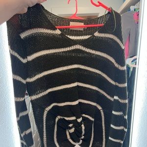 Green and white sweater!